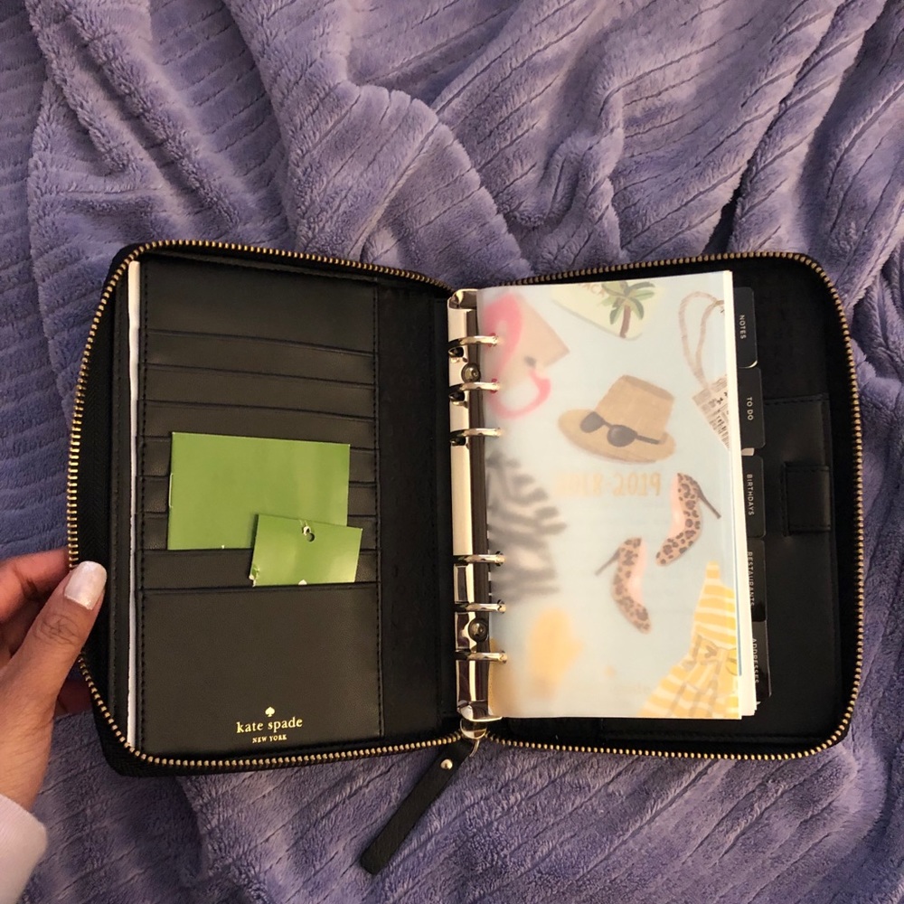 NWT KATE SPADE BLACK GROVE STREET PLANNER/ AGENDA